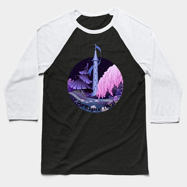 The magical Tower- Fantasy Baseball T-Shirt by Eva Wolf